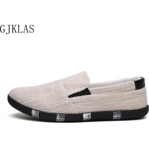 Men Causal Shoes Breathable Slip on Canvas Sneakers Male Linen Shoes Summer Fashion Espadrilles Men Trend Shoes New Loafers