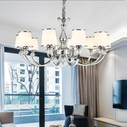 Chrome new crystal chandelier light living room bedroom modern led chandelier restaurant lighting crystal light e14 led light