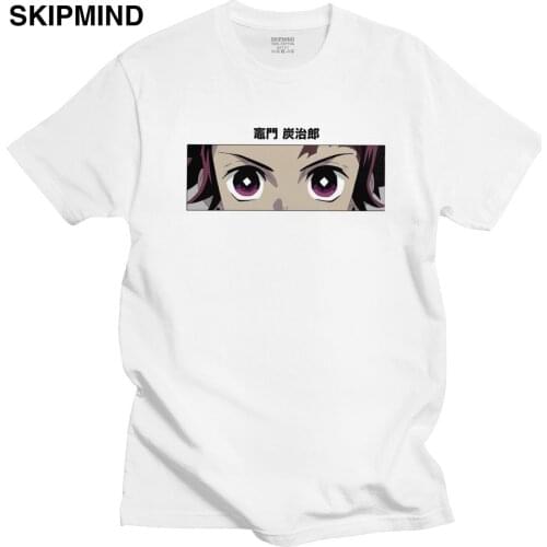 Kawaii Tanjiro Box Demon Slayer Tshirt Men Round Neck Short Sleeve Kimetsu No Yaiba Summer T-shirt 100% Cotton Tee Tops Merch