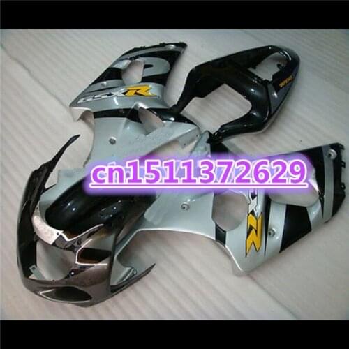 Fairing Set for A black silver 00-02 2000 2002 GSXR1000 2001 K1 00 01 02 Plastic Kit-Dor for SUZUKI 00 01 02