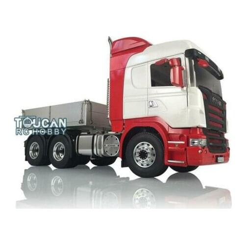 Pianted Hercul 802B Sca Cabin LESU RC 1/14 6*6 Metal Chassis Tractor W/ Hopper Truck THZH0602-SMT4