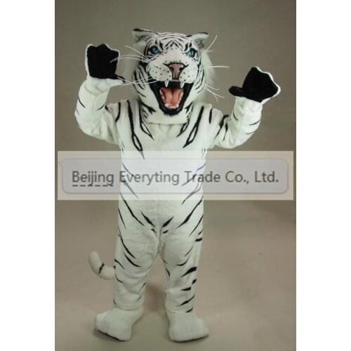 Hot sale Cute Adult cartoon character cute white tiger Mascot Costume Halloween party costumes adult size