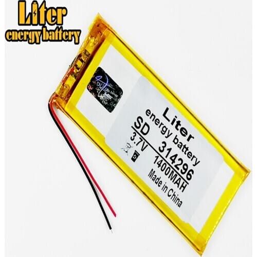 Best battery brand 3.7V lithium battery PDAs 314296 304296 034296 1400MAH PDA Battery