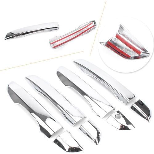 LUCKMART 8Pcs/Set ABS Chrome Plated Car Side Door Handle Cover Trim Car Accessories For Honda Civic Sedan Hatchback 2016-2018