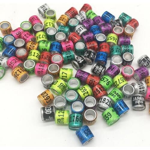 2019 Multicolor pigeon ring BELG NL Quality Durable Bird Ring Pheasant Foot Ring 10 color Bird rings Wholesale