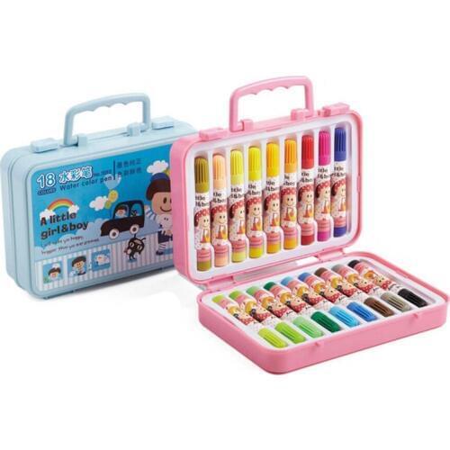 7052 art supplies 18-colour Watercolour Brush Pen Tasteless Environmental Protection Healthy Children paint brush set stationery