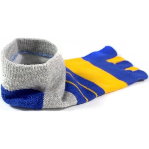5pairs/lot Summer Men Cotton Toe Socks Striped Contrast Colorful Patchwork Mens Five Finger Socks Free Size Basket Calcetines