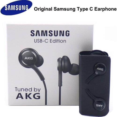 Original Samsung Galaxy Note 10 + Type C Earphones In-ear Wired Mic Volume Control USB-C Headset for A90 A80 A60 A8S Huawei P30