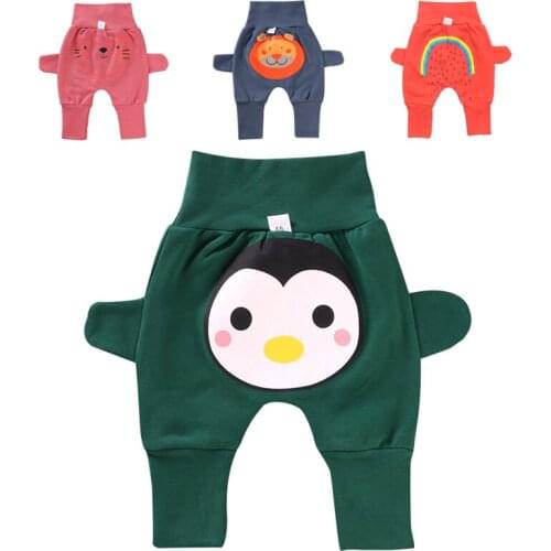 Autumn Baby PP Pants Boys Girls Pants Children Trousers Cartoon Animal Print Cute Bottoms 2-32M