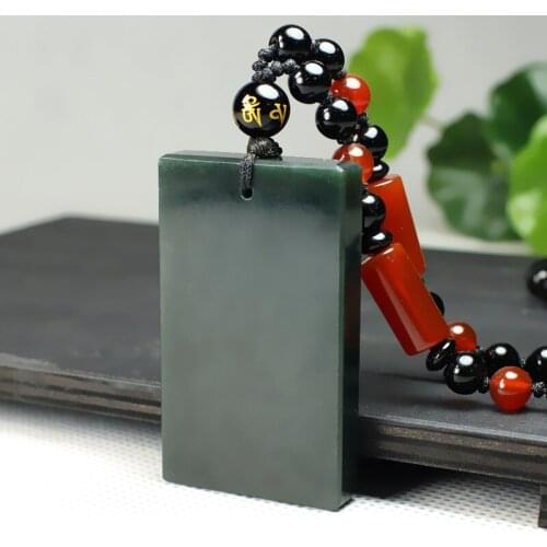 Natural Jade Pendants Hand Carved Jadeite Pendant Fine Necklace for Women Men Fashion Jewelry Chain Accessories