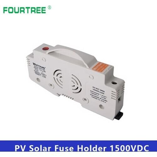 5Pcs/Lot PV Solar Fuse Holder 1500VDC High Pressure Current Limit For Photovoltaic System Combiner Box Safety Protection