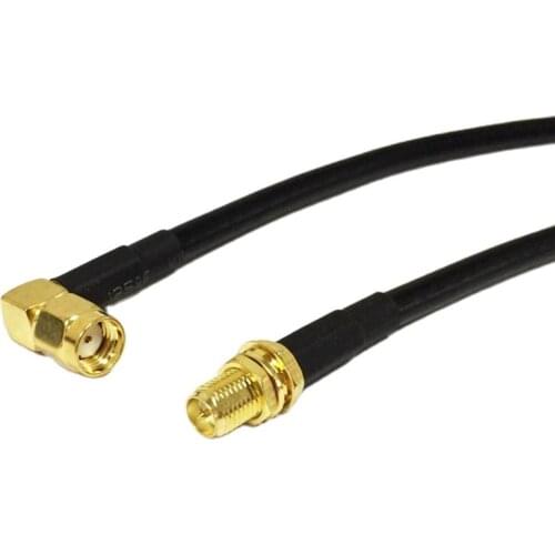 RF Wifi Router RP SMA Male Right Angle To RP SMA Female Pigtail Cable RG58 50CM/100CM wholesale