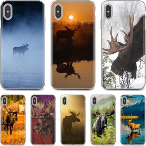 Animal Alaska Bull Moose Silicone Shell Cover For Samsung Galaxy A10 A40 A50 A70 A3 A5 A7 A9 A8 A6 Plus 2018 2015 2016 2017