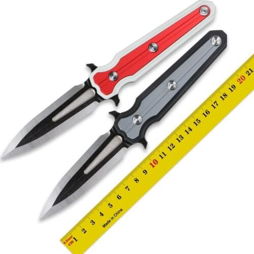 STEDEMON Dongshan Flipper Folding Knifes D2 Blade G10 + Aluminum patch Handle Outdoor Fishing Survival EDC Camping Tools
