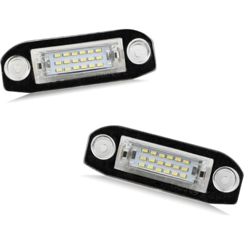 Extra Bright Canbus Error Free Xenon White LED Car License Plate Light Auto Number Lamp for Volvo S60 V60 V50 XC60 XC70 XC90