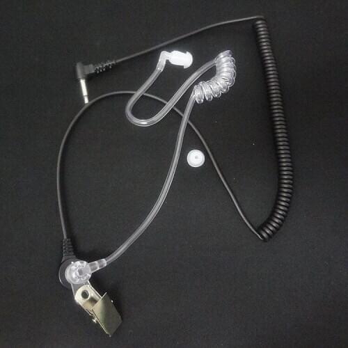Only listening 3.5mm earplug headphone airtube telescope for Kenwood TYT baofeng etc walkie talkie