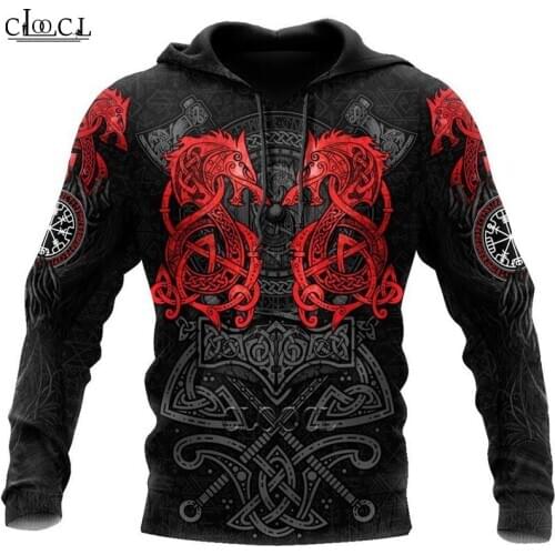 HX Viking Odin Style Cool Hoodie Men Women Sweatshirts Hoody 3D Print Fashion Harajuku Casual Oversized Hooded Pullover
