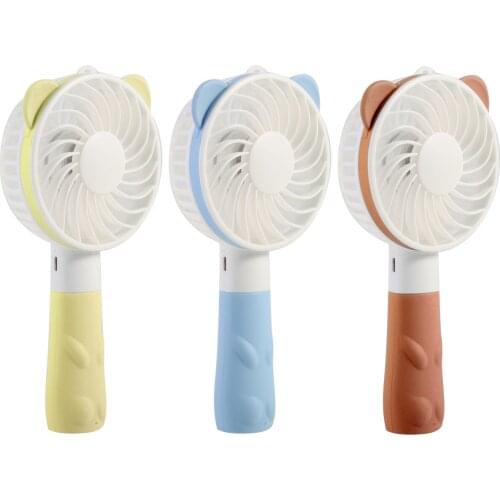 Outdoor Portable Handheld USB Rechargeable Mini Cute Cartoon Cooling Fan Desk Fan Summer Cooler