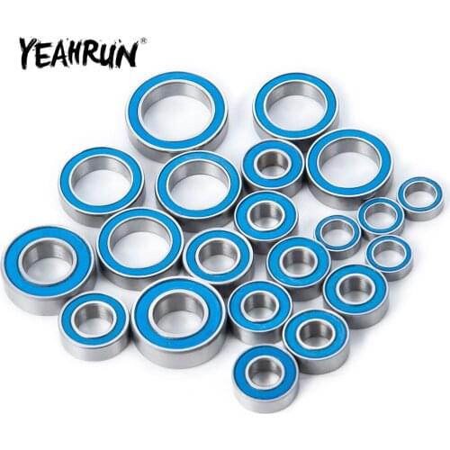 YEAHRUN 21Pcs Metal Wheel Hubs Bearing Kit for Traxxas Slash 4x4 1/10 RC Crawler Car Upgrade Parts