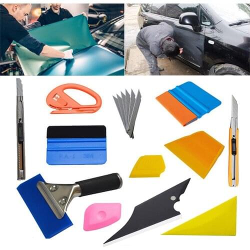 1 Set Carbon Fiber Car Tools Vinyl Wrap Film Sticker Wrapping Car Window Tint Kit Vehicle Vinyl Film Wrap Application Set Hot