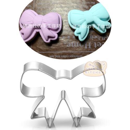 1pcsBowknot Stainless Steel Cookie Cutter Moldes Metal patisserie reposteria Biscuit Pastry Macaron Biscuit Fondant Cake Decor