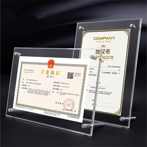 128*178mm L Shape Clear Acrylic Menu Price Tag Sign Holder Picture Photo Frame