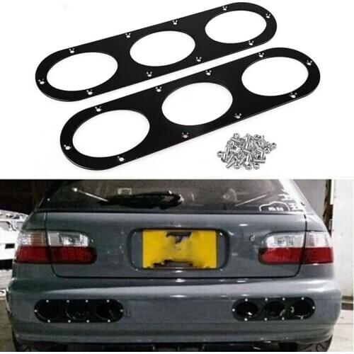 2 Pcs Universal Aluminium Alloy Rear Bumper Race Air Diversion Diffuser Panel Car Styling