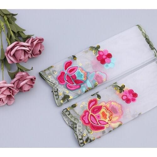 2Yards 20cm Wide Latest Embroidery Lace For Clothing Bra Dress Material Garment DIY Craft Sewing Accessories