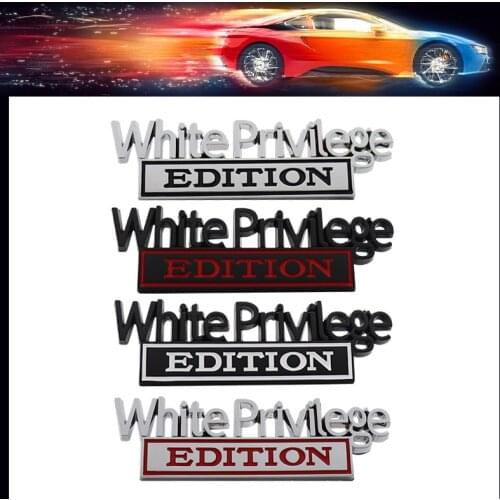 3D Premium White Privilege Edition car Engine Hood Fender Rear Nameplate Decal Emblem Badge Sticker for Compass Patriot Renegade