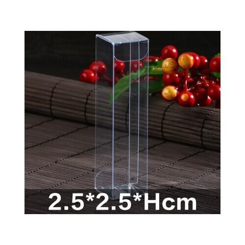 50/100pcs/lot Large plastic cosmetic packaging box, long clear pvc box packaging,Plastic Folding pvc Boxes Party Favors Long PVC