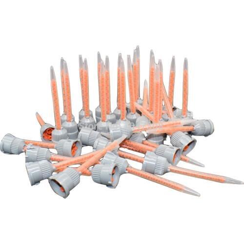 50pc 10:1 Polypropylene Tube Epoxy Resin Dispenser Static Mixer Nozzles Epoxy Nozzles AB Glue Acrylic Adhesive Mixing Nozzle Tip