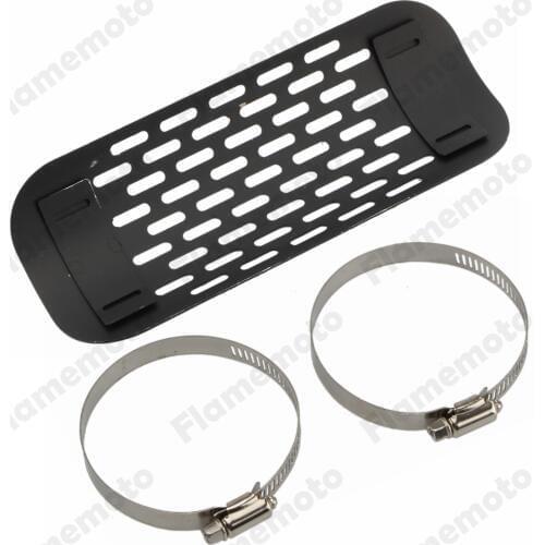 Black Motorcycle Heat Shield Cover Exhaust Muffler Pipe Guard For Harley Chopper Bobber Cruiser Custom Motorbike Universal