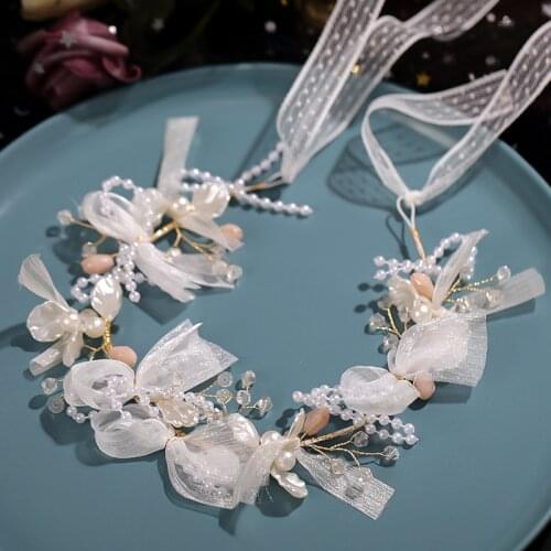 Girls Princess Wedding Headband Artificial Pearl Hair Vines Bridal Headband Girl Headpieces For Wedding Резинки Для Волос
