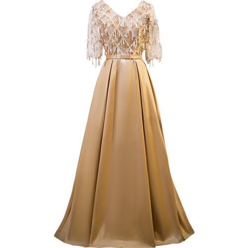 Champagne golden sequin tassel long dress gown Medieval dress court queen Renaissance Gown vintage Victorian dress stage