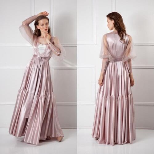 Elegant Women Dressing Gown Lace Silk Wedding Morning Party Pajamas Women Bathrobes Bride Boudoir Sleepwear Nightgowns