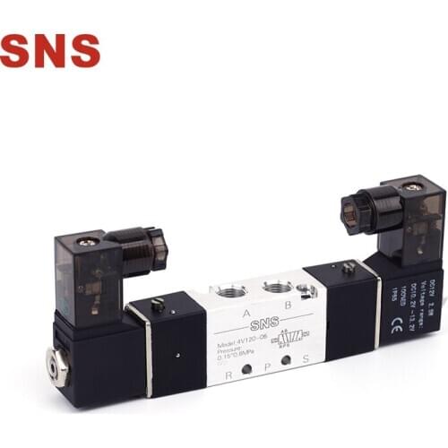 SNS 4V120-06/DC24V 5/2 Port 1/8 Port Size Inlet Double Coils Pilot-Operated Electric Solenoid Valve