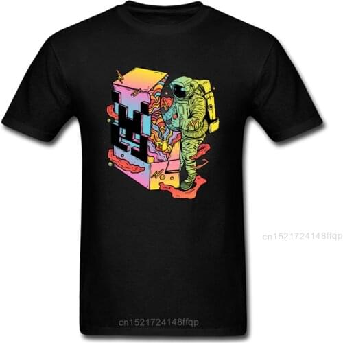 Space Arcade T-shirt Men Comics Tshirts Astronaut Also Love Street Games T Shirts Vintage Style Tops Hip Hop Tee Cotton Clothes