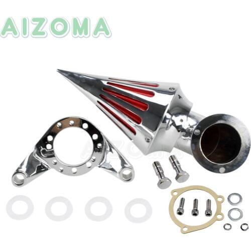 Motorcycle Billet Aluminum Air Filter Intake Cone Spike Air Cleaner System Kit For Harley Davidson CV Carburetor Delphi V-Twin