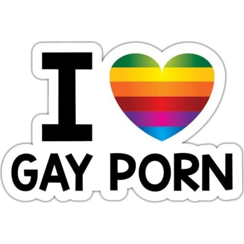 Personality Rainbow I Love Gay Porn Sexy Decal Car Sticker Waterproof Anti-UV Car Window Body Decorative Stickers Accessories