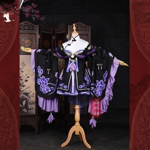 Xue He Cosplay Jian Wang III Lolita Wan Hua Group Girl Anime Cosplay Costume Hanfu Female Full Set Costume