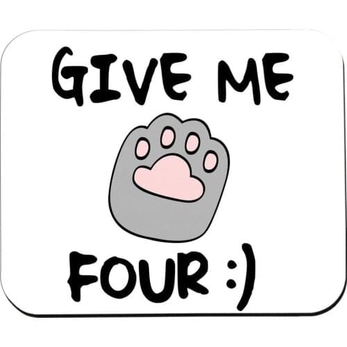 Cat Mouse Pads Funny Cute Cat Paw Give Me Five Mouse Pad for Laptop Funny Non-Slip Gaming Mouse Pad for Office Home Travel