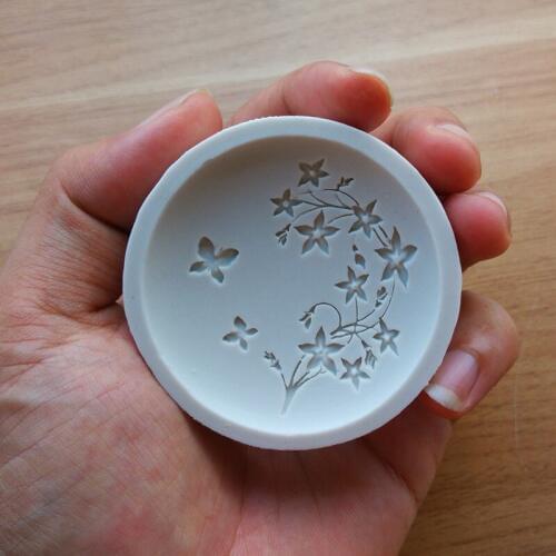 Round Flowers fondant cake molds Fondant decoration soap chocolate mould for the kitchen baking cake tool SQ1780