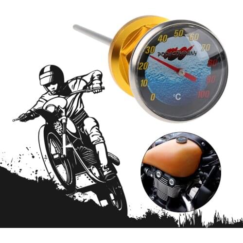 14.5cm Motorcycle Oil Tank Dipstick with Temperature Gauge for Scooter ATV Convenient to use great helper for motorcycle / car