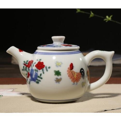 Xin Sheng manufacturers selling single Chenghua chicken bucket color cylinder cup cup teapot ceramic Kung Fu tea accessories