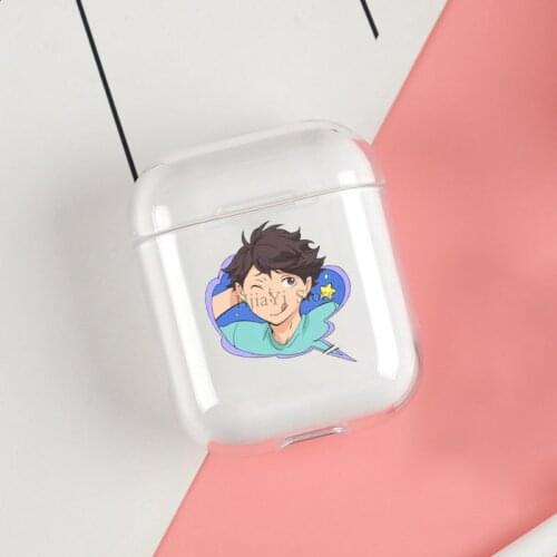 Haikyuu Oikawa Tooru Clear Cases For Apple Airpods 1 2 Earphone Bluetooth Wireless Cover For Airpods 2 1 Coque