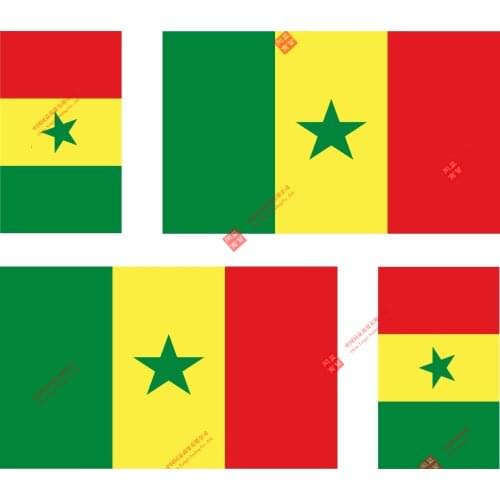 Lifelike 4x Sticker Adesivo Adesivi Decal Decals Vinyl Auto Moto Bandiera Senegal Racing Helmet Stickers