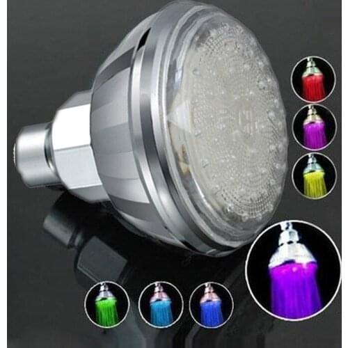 Romantic Automatic 360 7 Color LED Shower Head Facut Home Bathroom Adjustable Colors Change Water Powered LED Shower Sprinkler