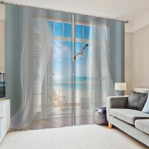 Luxury Blackout 3D Window Curtains For Living Room Bedroom Nature window curtains nature scenery window curtain