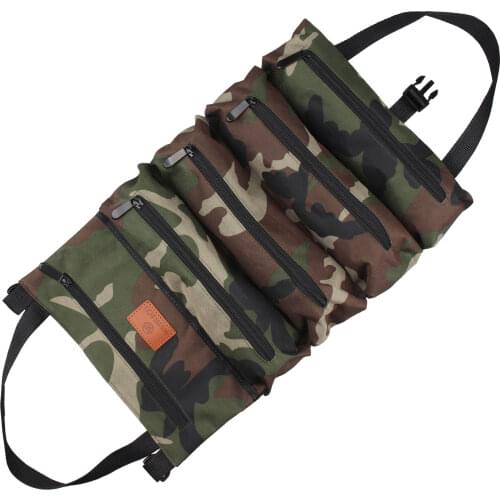 WESSLECO Roll Up Tool Bag Multi-Purpose Tool Pouch Oxford cloth Tool Bag Organizer Shoulder Tool Bag Hanging Zipper Carrier Tote