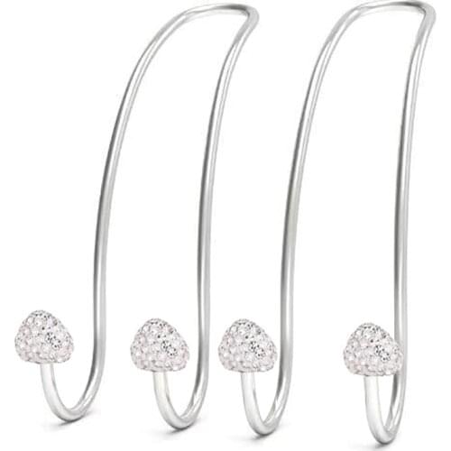 2 Pack Universal Seat Back Organizers Heart-shaped Bling Diamond Car Bag Hangers Strong Durable Auto Back Seat Storage Hooks